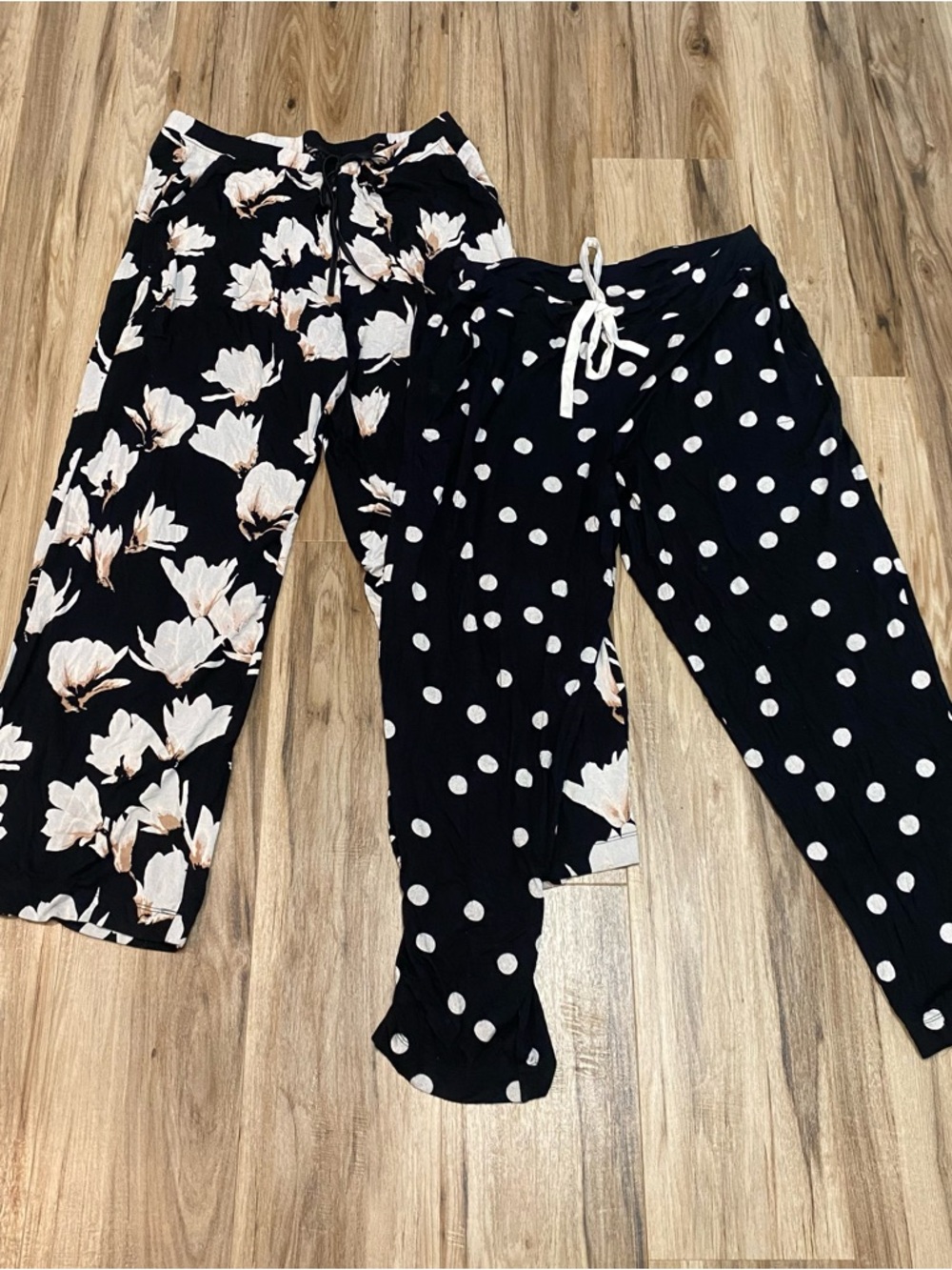 SOMA (LOT OF 2) COOL NIGHTS PANT PRINTS REGULAR LENGTH WOMEN TIE WAIST SZ LARGE
